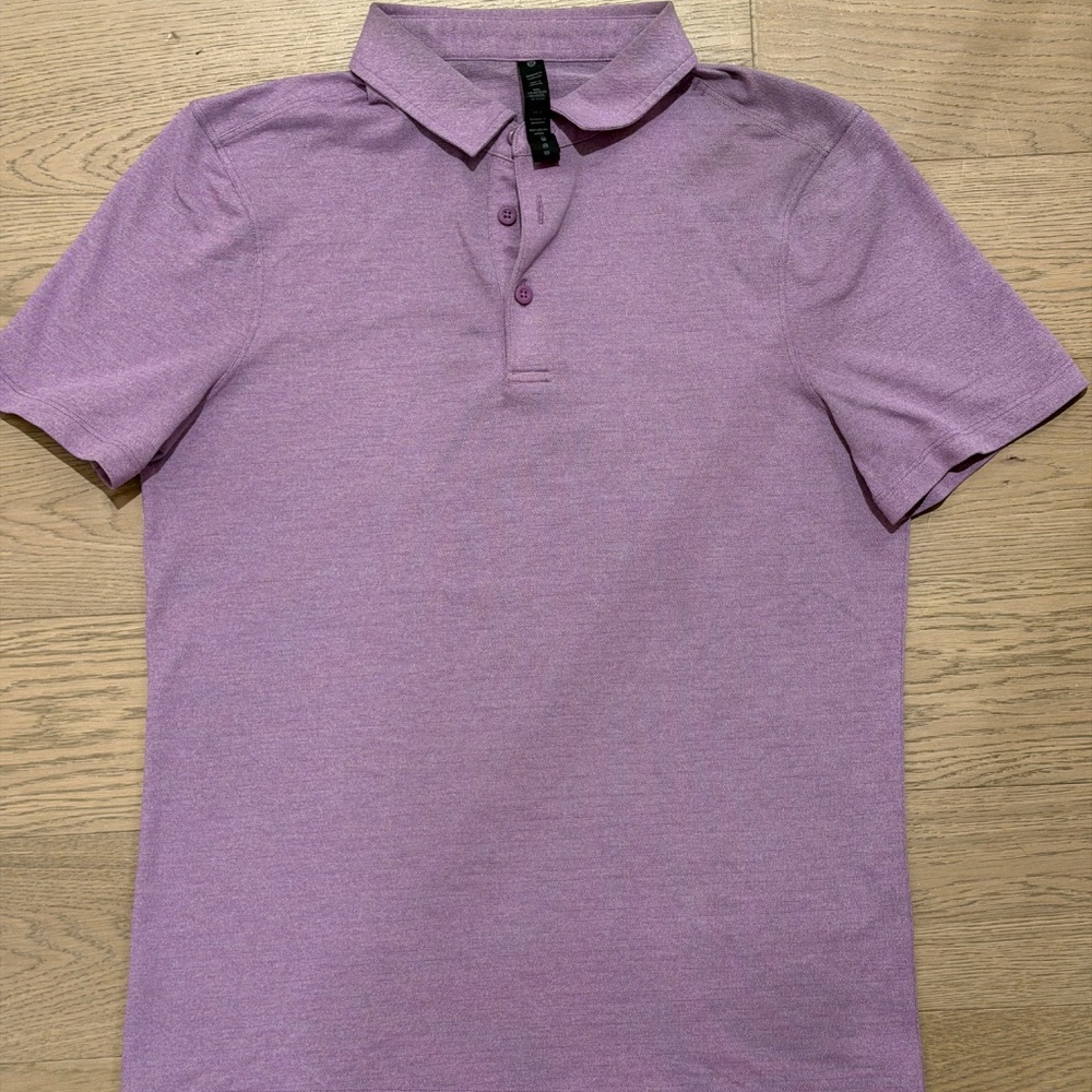 Lululemon Metal Vent Tech Polo Minimalist Men Size S Purple Heathered Gorpcore